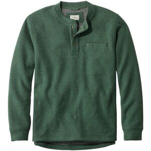 L.L. Bean Green Henley Sweatshirt